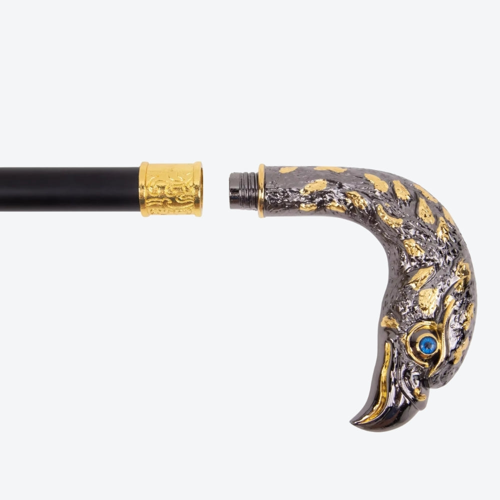 Bengala Clássica Elegante Águia Imperial Preto/Dourado - Bastoni