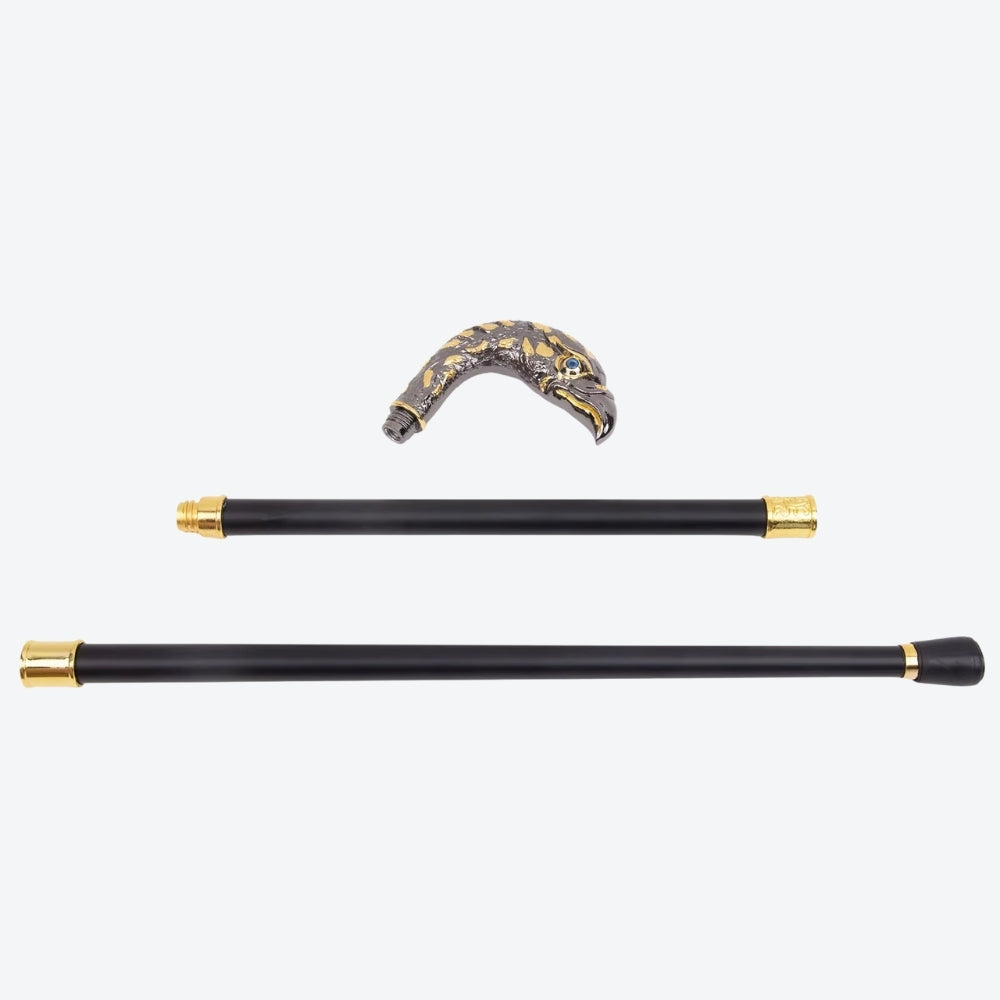 Bengala Clássica Elegante Águia Imperial Preto/Dourado - Bastoni