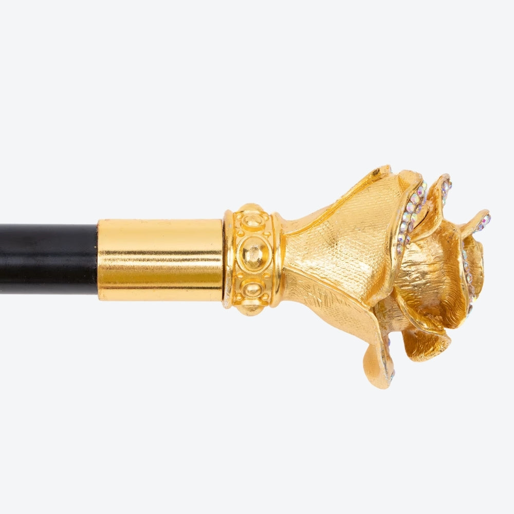 Bengala Clássica Rosa Vitoriana Dourada - Bastoni