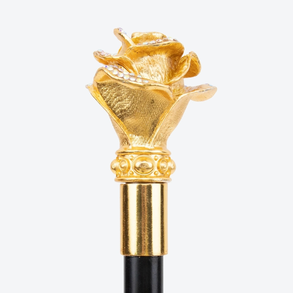 Bengala Clássica Rosa Vitoriana Dourada - Bastoni