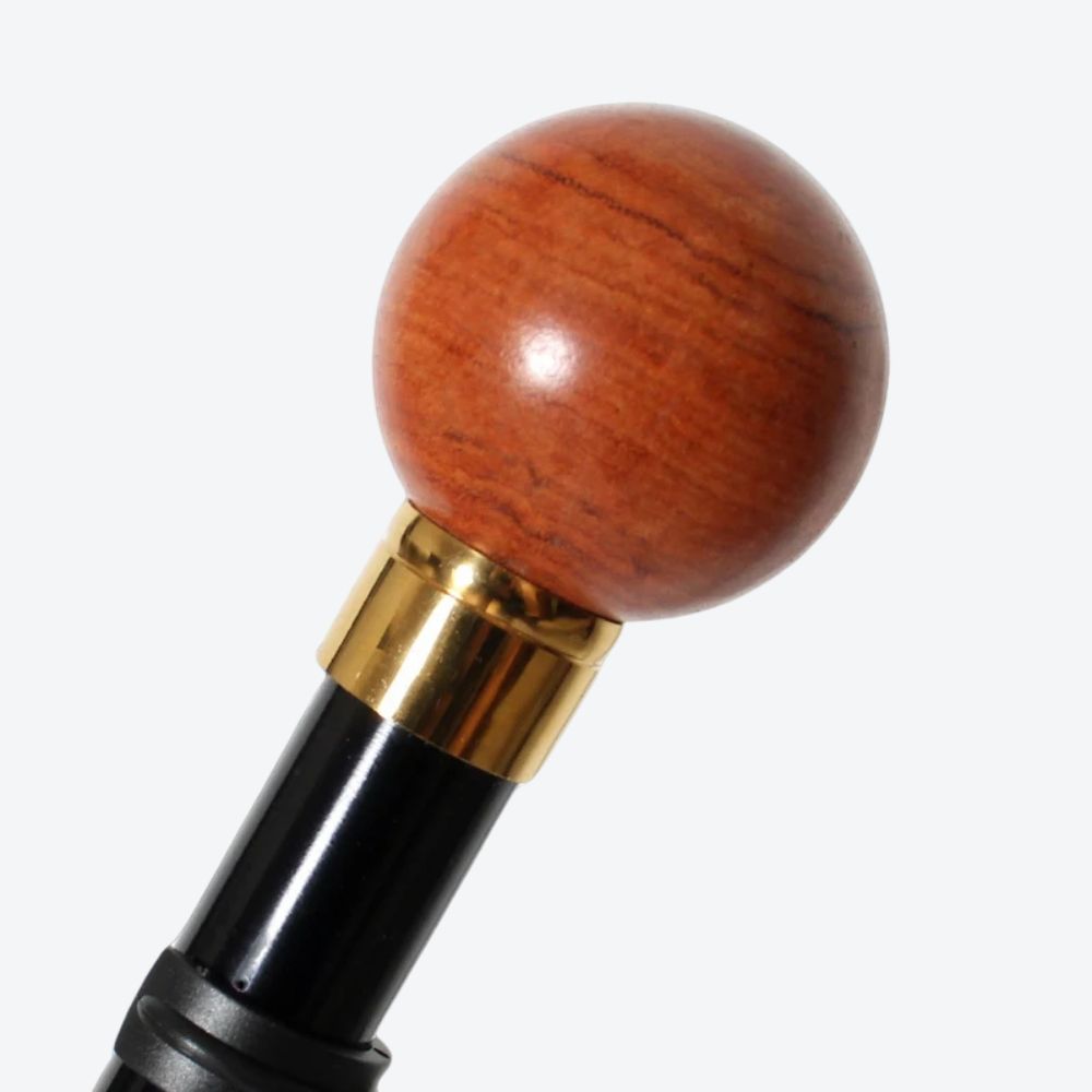 Bengala Dobrável Ajustável com Pomo Esférico Rosewood - Bastoni