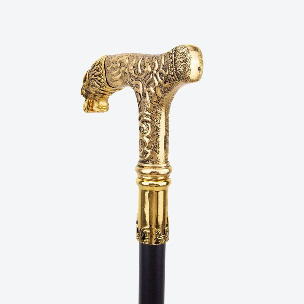 Bengala Elegante Lobo Dourado - Bastoni