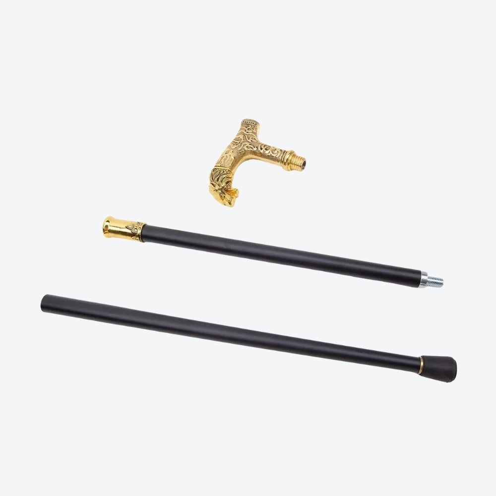 Bengala Elegante Lobo Dourado - Bastoni