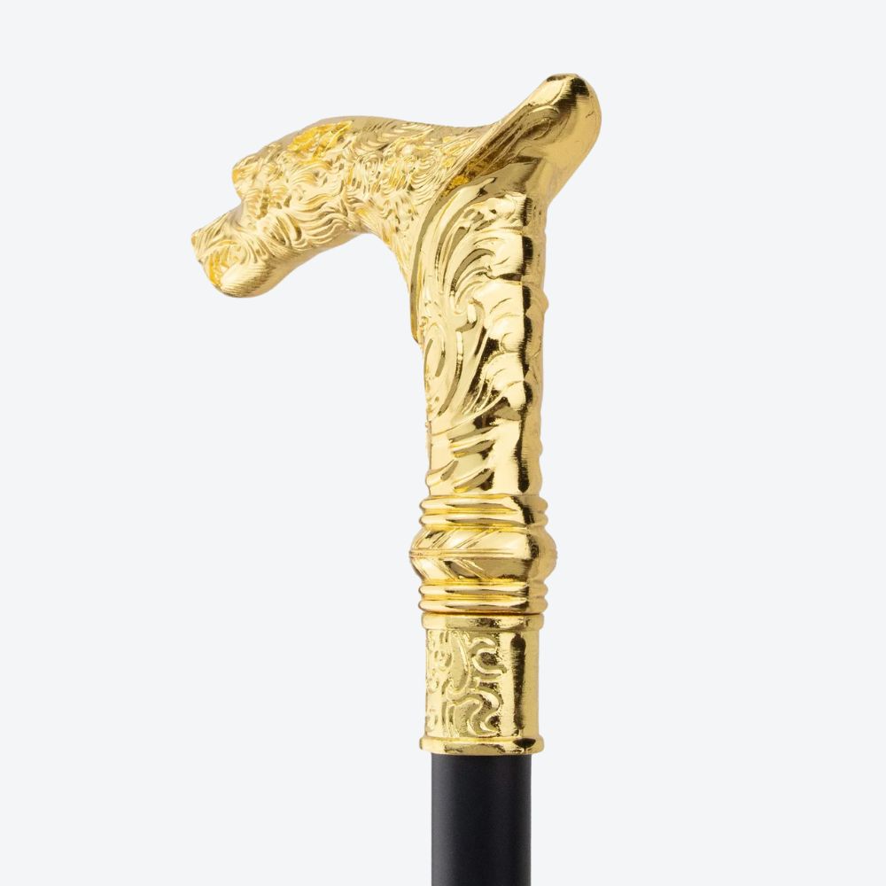 Bengala Elegante Vintage Leopardo Dourado Bastoni