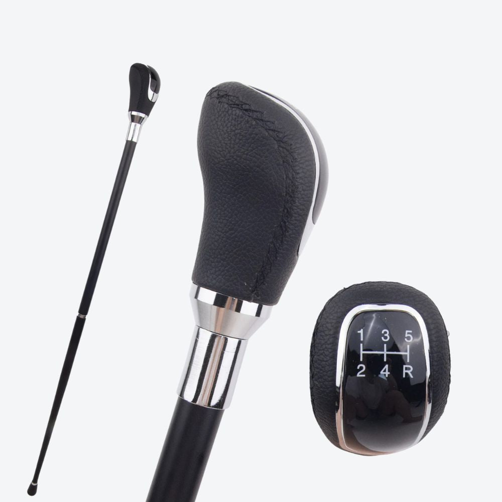 Bengala Masculina de Marcha Elegante Preto/Prata Bastoni