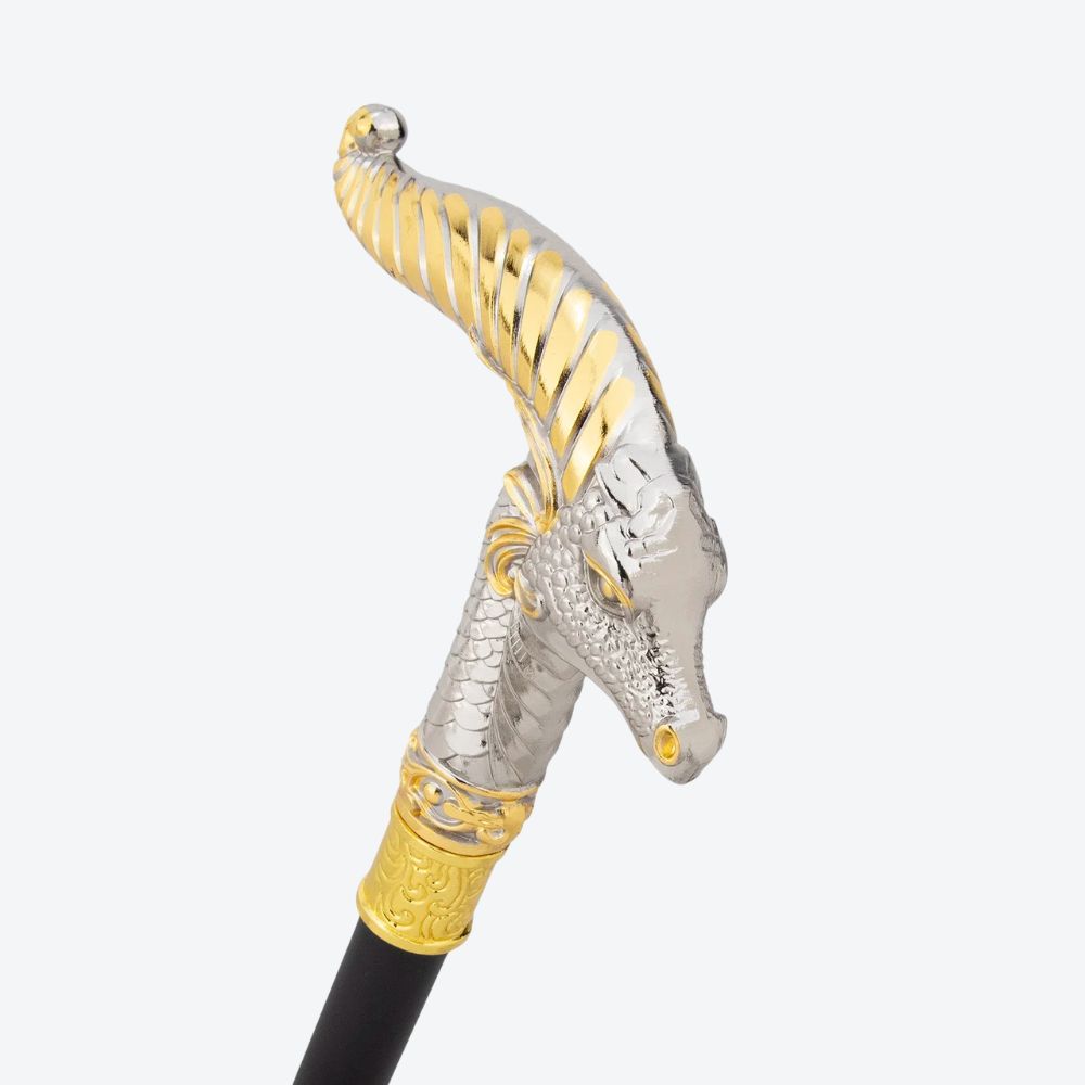 Bengala Metálica Cabra Montesa Prata Clara/Dourado - Bastoni