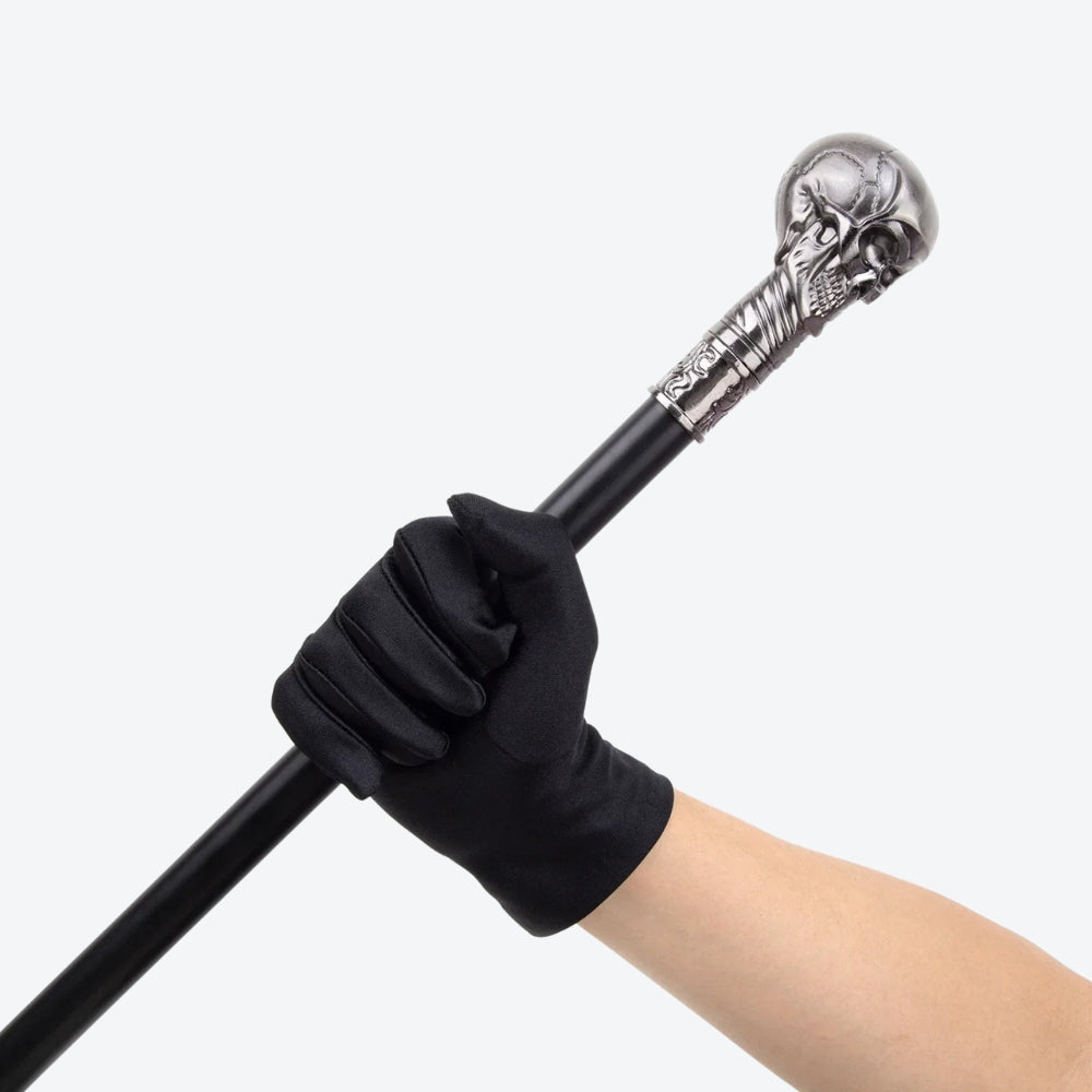 Bengala Metálica Clássica Caveira Prata - Bastoni