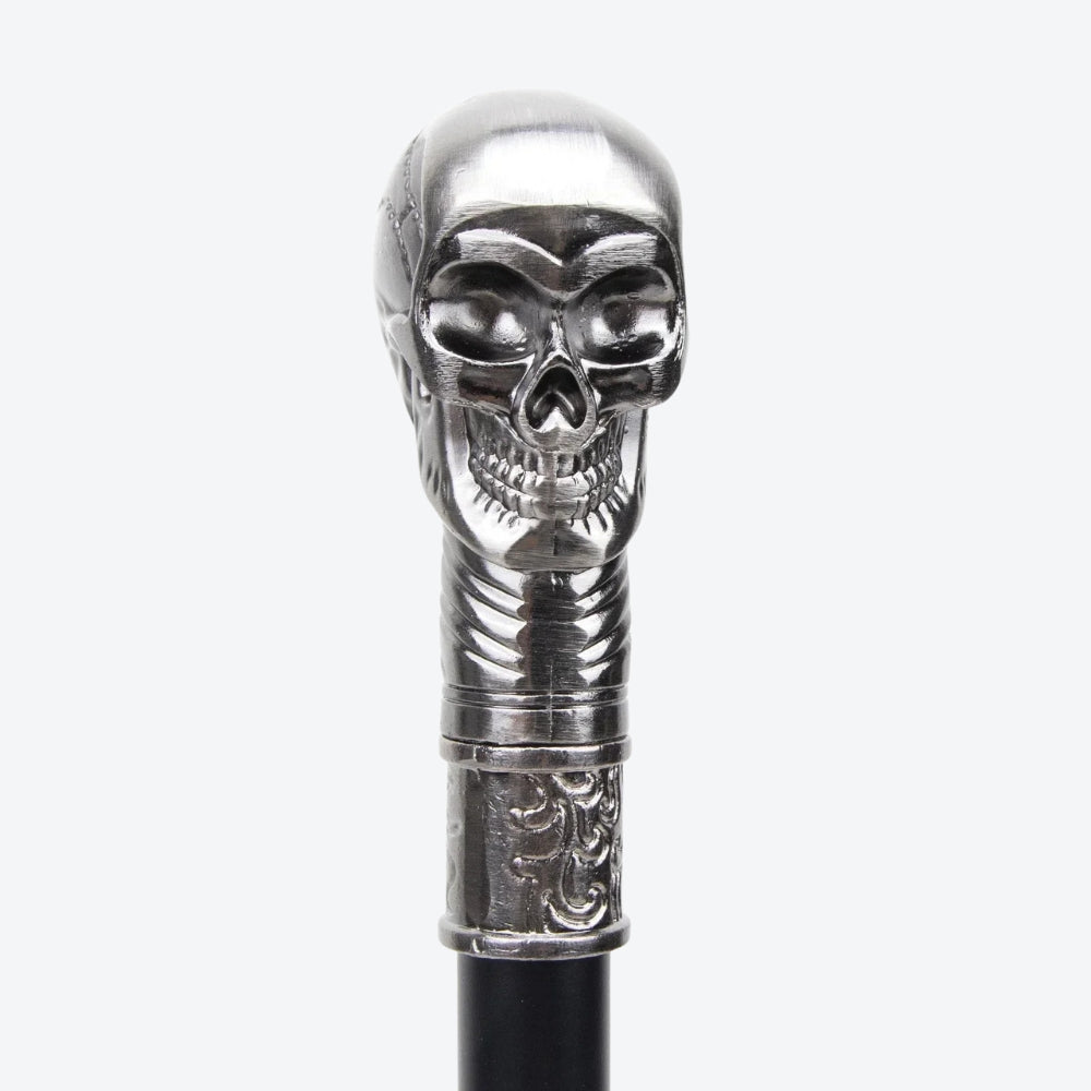 Bengala Metálica Clássica Caveira Prata - Bastoni