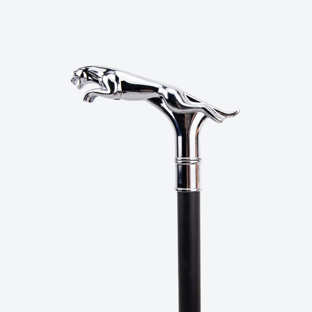 Bengala Metálica Clássica Leopardo Prata - Bastoni