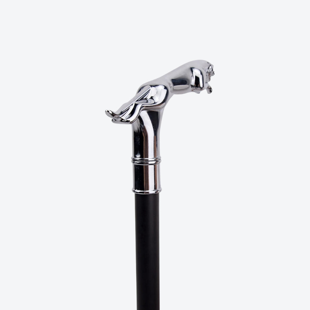 Bengala Metálica Clássica Leopardo Prata - Bastoni