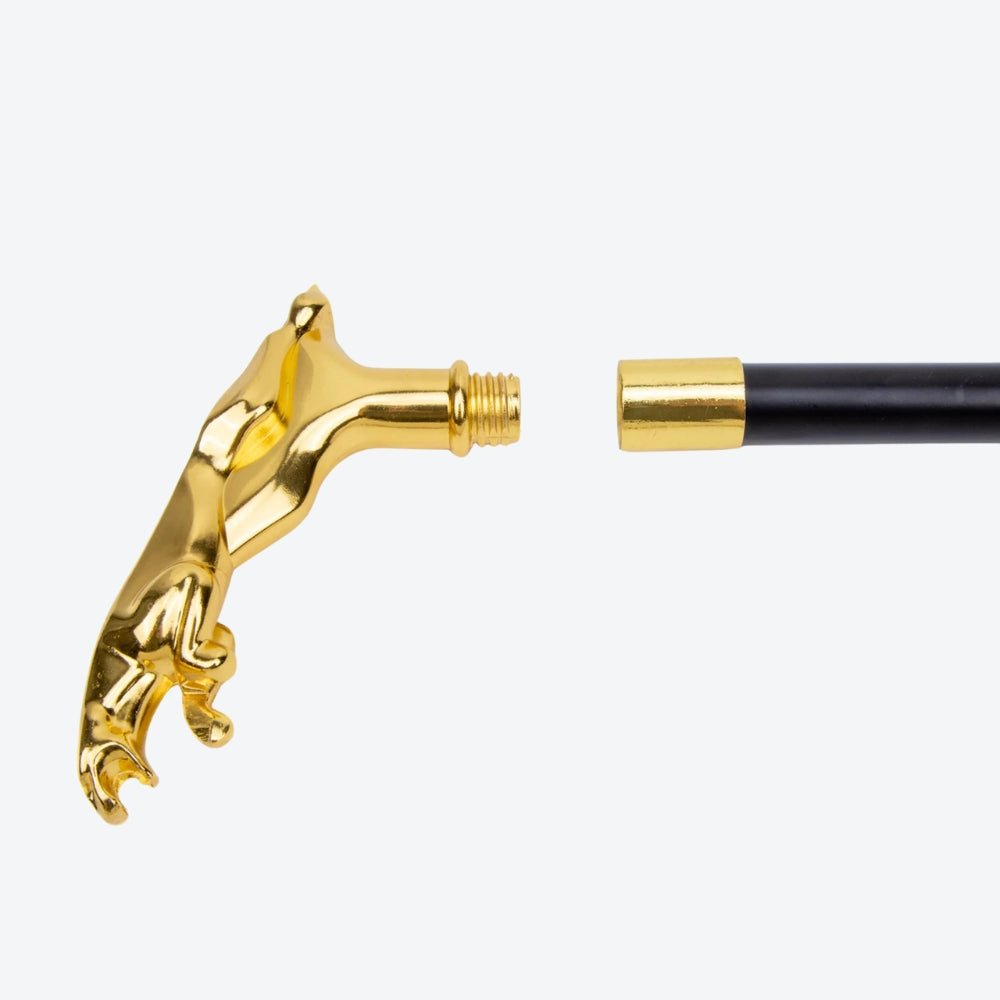 Bengala Metálica Clássica Leopardo Dourado - Bastoni