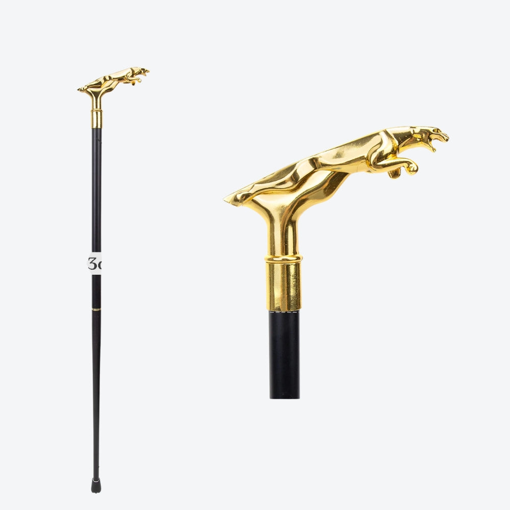 Bengala Metálica Clássica Leopardo Dourado - Bastoni