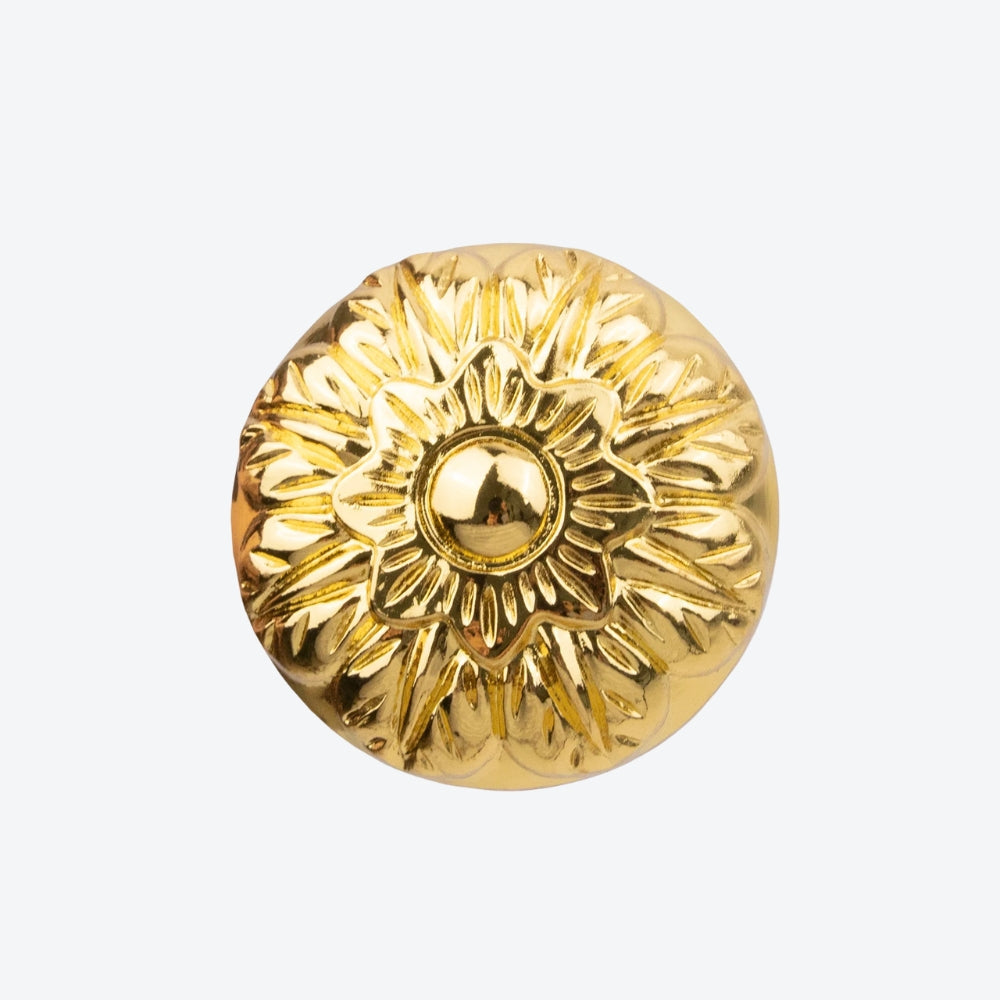 Golden Hand Hold Flower Luxury Fashion Stick for Party Cane Elegant Crosier Knob Walking Stick Performance Stage Cane 93cm - Bastoni