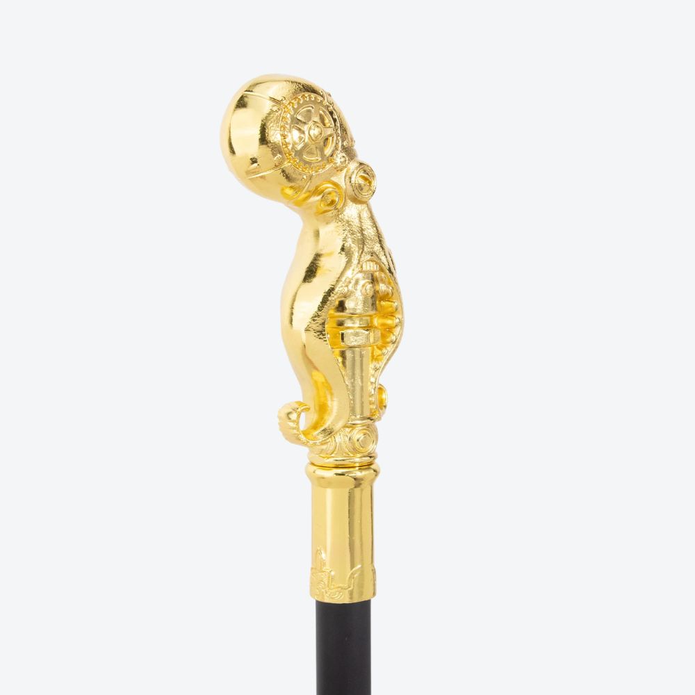 Bengala Metálica Polvo Mecânico Dourado - Bastoni