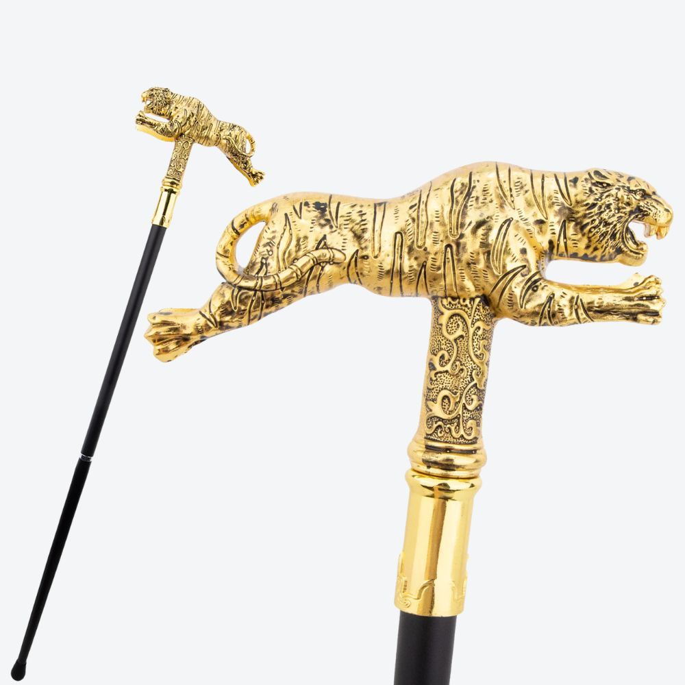 Bengala Metálica Tigre Dourado Ancestral - Bastoni