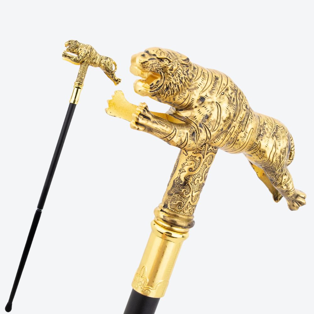 Bengala Metálica Tigre Dourado Ancestral - Bastoni