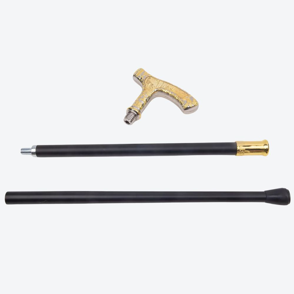 Bengala Metálica Lobo Dourado - Bastoni