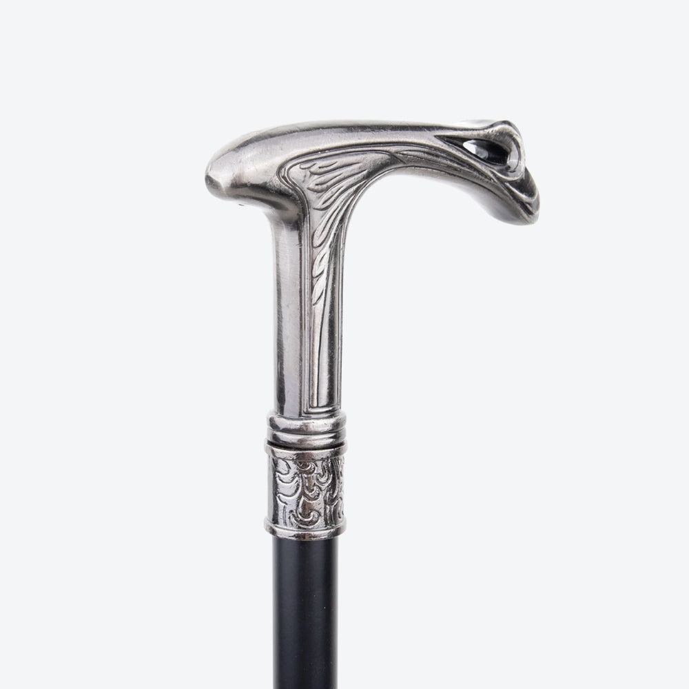 Bengala Vintage Magnata Esculpida Prata - Bastoni