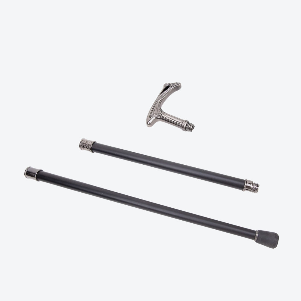 Bengala Vintage Magnata Esculpida Prata - Bastoni