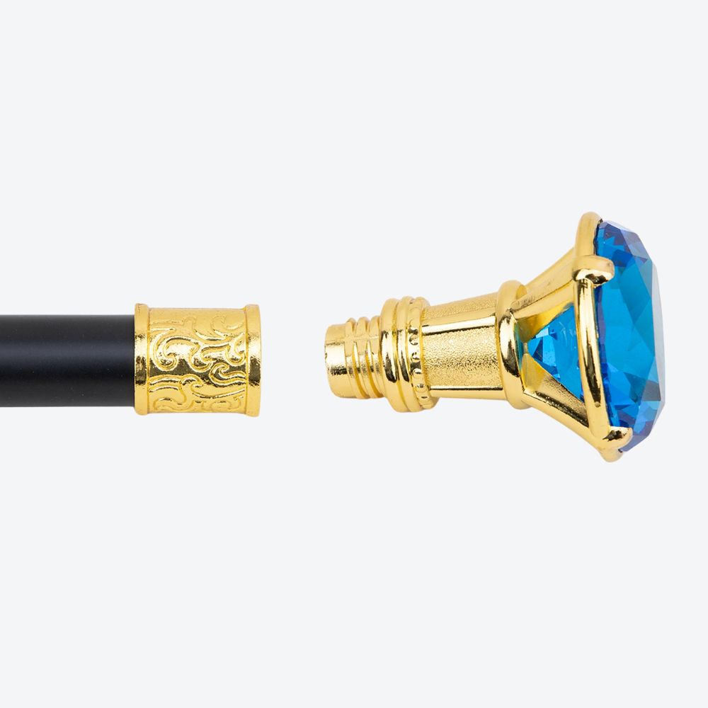 Bengala de Luxo Dourada Diamante Azul Bastoni