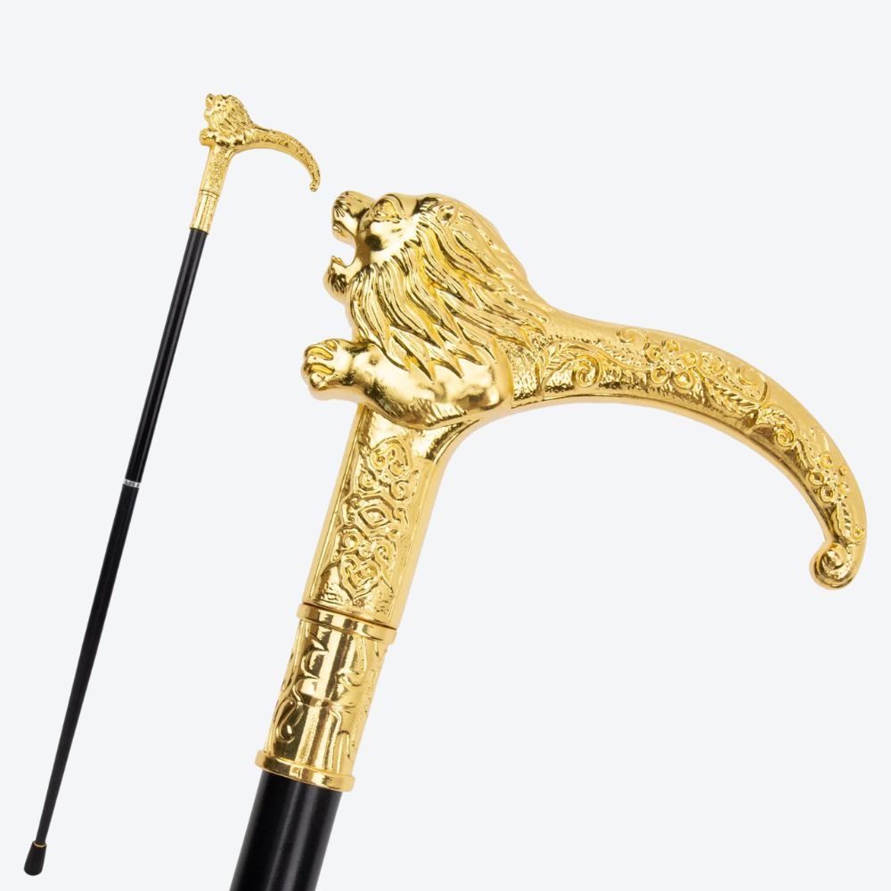 Bengala de Luxo Dourada Leão da Realeza Imperial - Bastoni