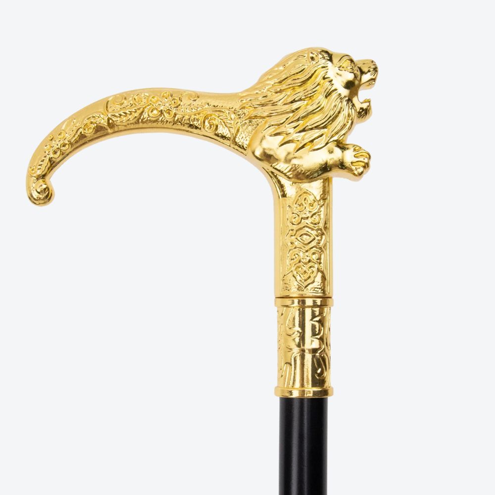 Bengala de Luxo Dourada Leão da Realeza Imperial - Bastoni