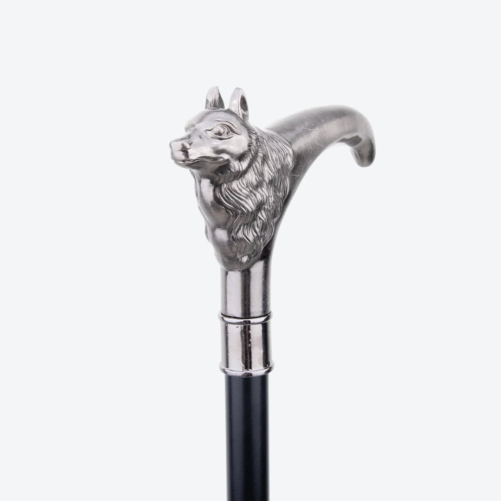 Bengala de Luxo Raposa Imperial Prateada - Bastoni