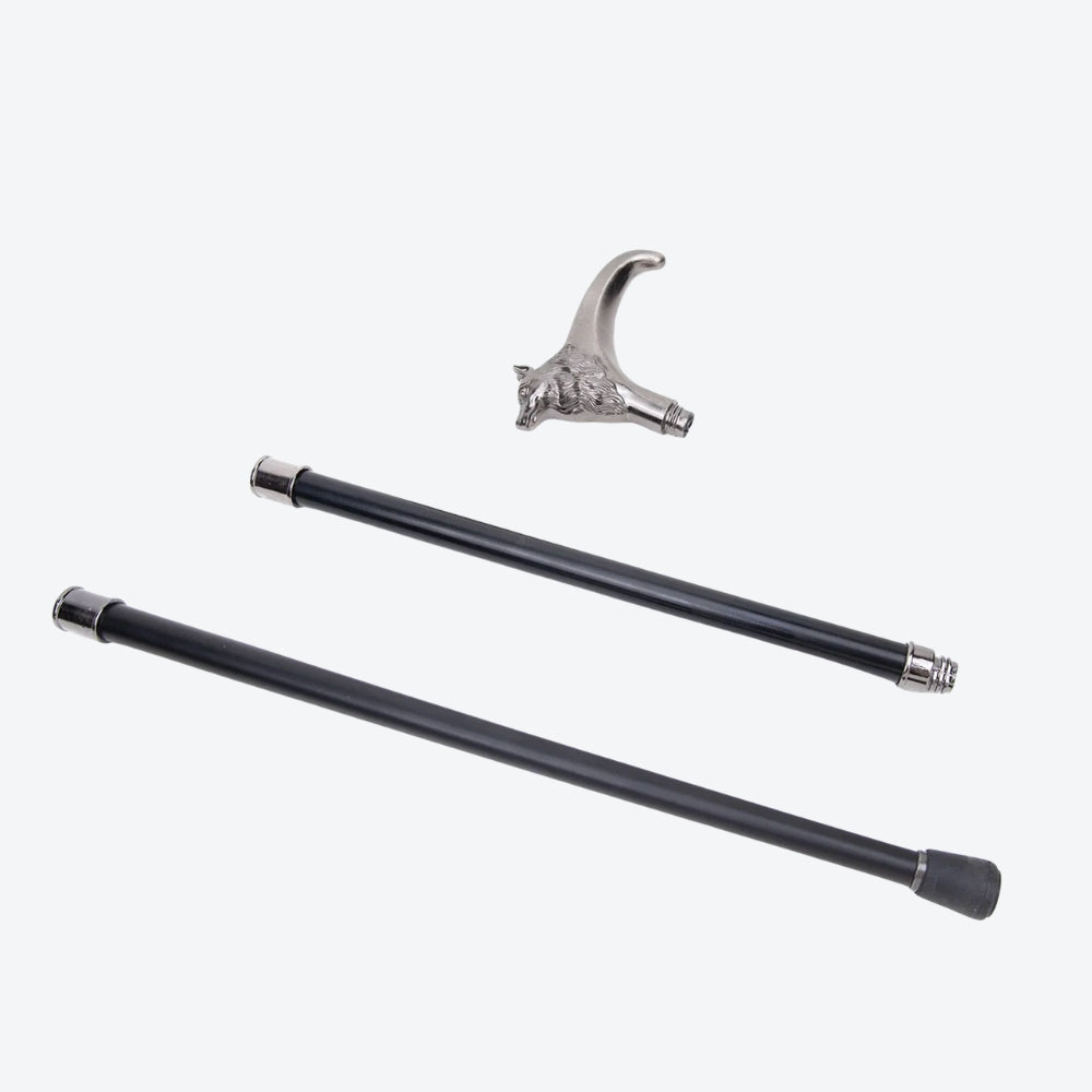 Bengala de Luxo Raposa Imperial Prateada - Bastoni