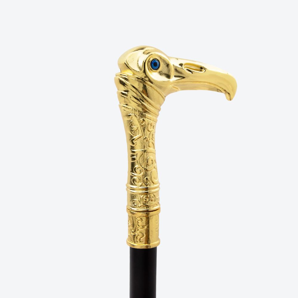 Bengala de Luxo Vintage Garça Nobre Dourada Bastoni