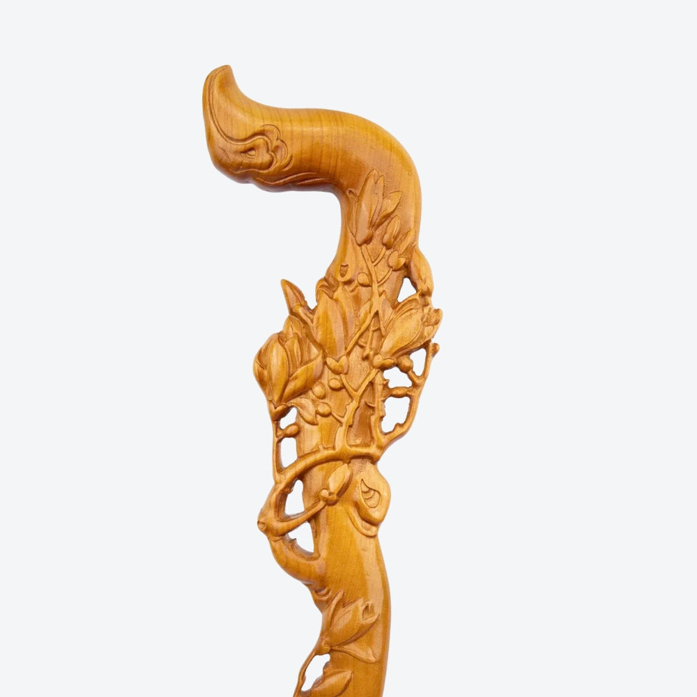 Bengala de Madeira Elegante Ramo de Flores - Bastoni