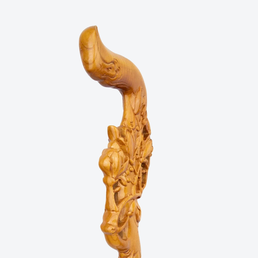 Bengala de Madeira Elegante Ramo de Flores - Bastoni