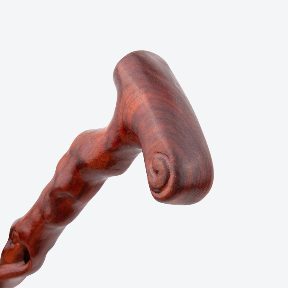 Bengala de Madeira Esculpida Nó Colonial - Bastoni