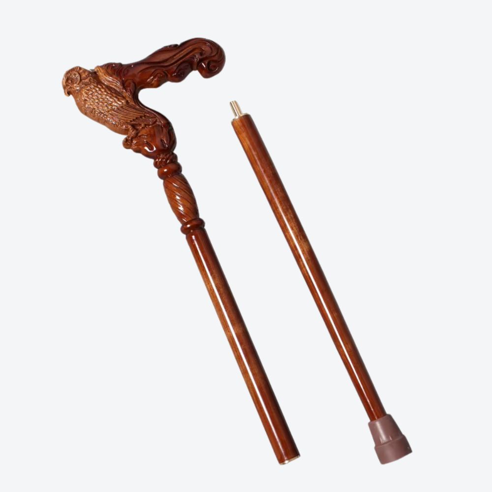 Bengala de Madeira de Faia Alemã Estilo Coruja - Bastoni