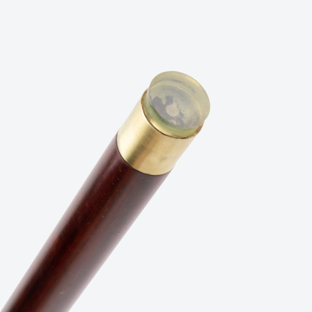 Brown Cicada Bamboo Wooden Single Joint Fashion Walking Stick Decorative Cospaly Cane Halloween Mace Crutch Wand Crosier 100cm - Bastoni