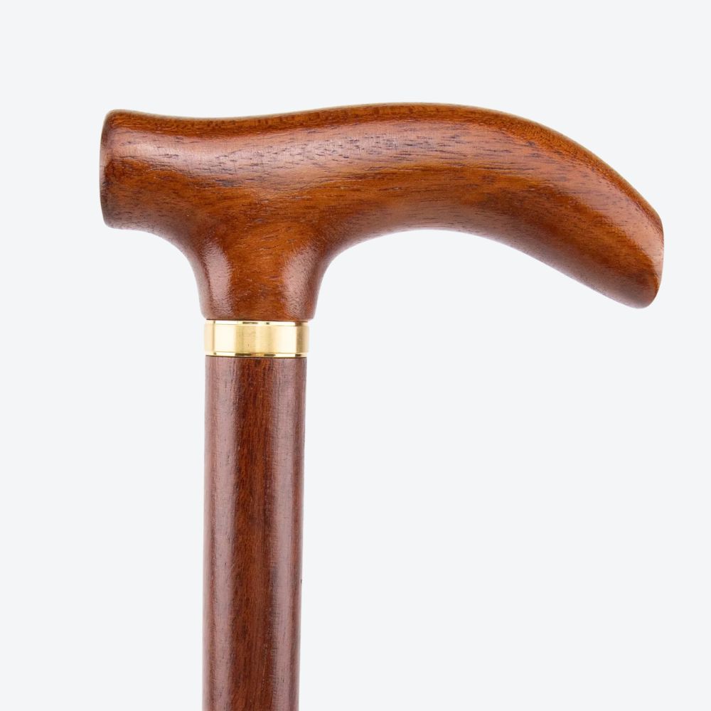 Brown Wooden Single Joint Fashion Walking Stick Decorative Cospaly Party Walking Cane Halloween Mace Crutch Wand Crosier 92cm - Bastoni