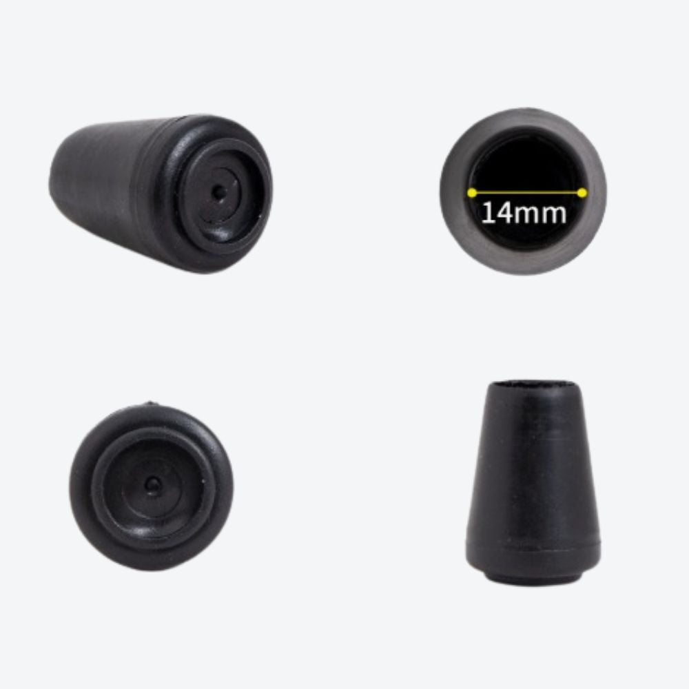 Ponteira de Borracha de Bengala Diâmetro 14mm Preta - Bastoni