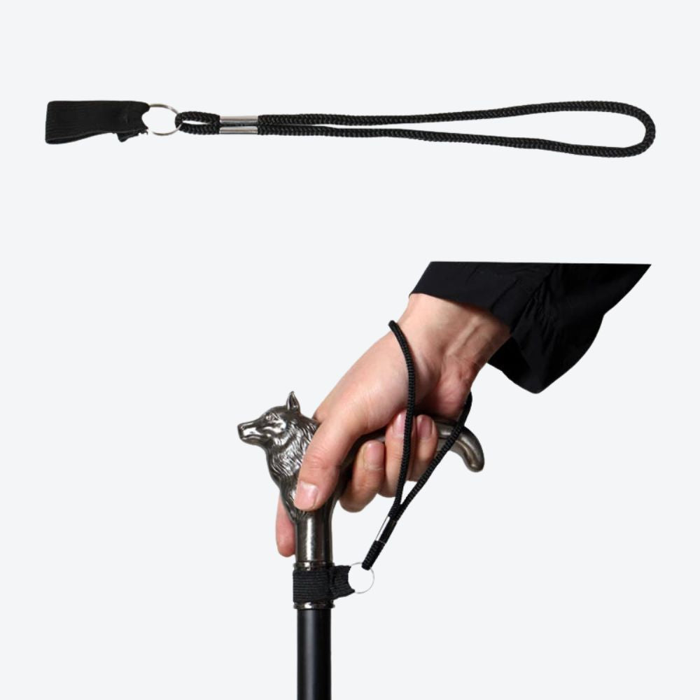 Alça para Bengala de Nylon Durável com Detalhes Prateados - Bastoni