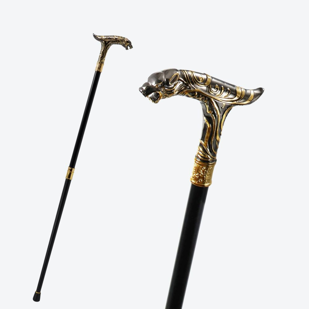 Bengala Clássica Premium Tigre Real Preto/Dourado - Bastoni