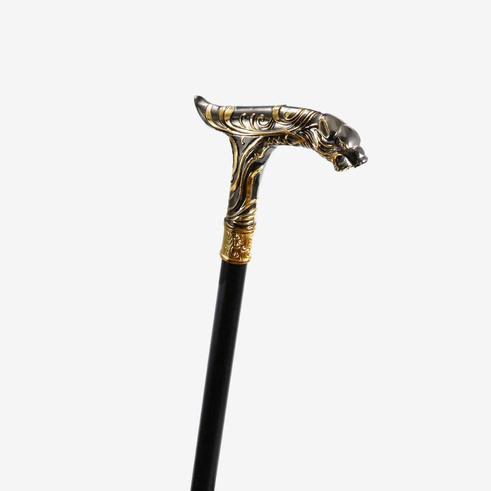 Bengala Clássica Premium Tigre Real Preto/Dourado - Bastoni