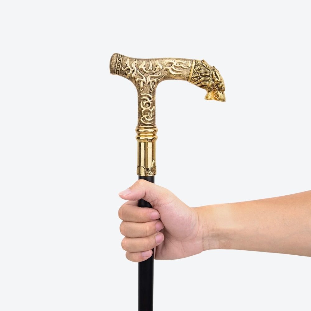 Bengala Elegante Lobo Dourado - Bastoni