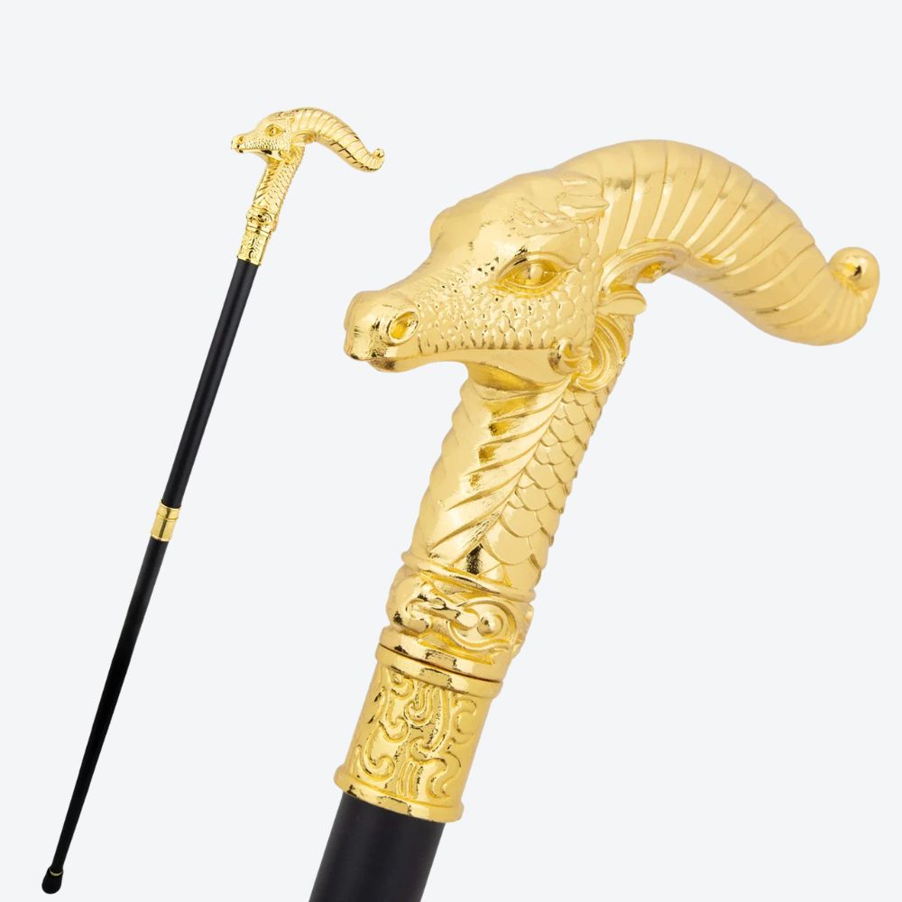 Bengala Metálica Cabra Montesa Dourado - Bastoni