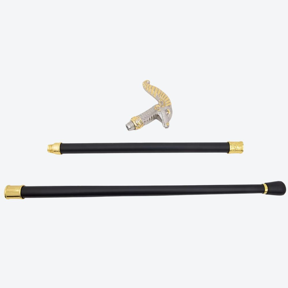Bengala Metálica Cabra Montesa Prata/Dourado - Bastoni