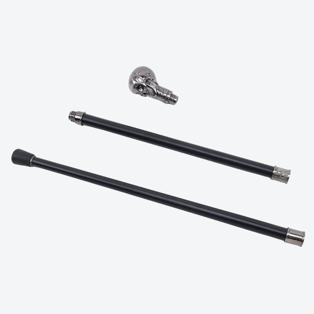 Bengala Metálica Clássica Caveira Prata - Bastoni