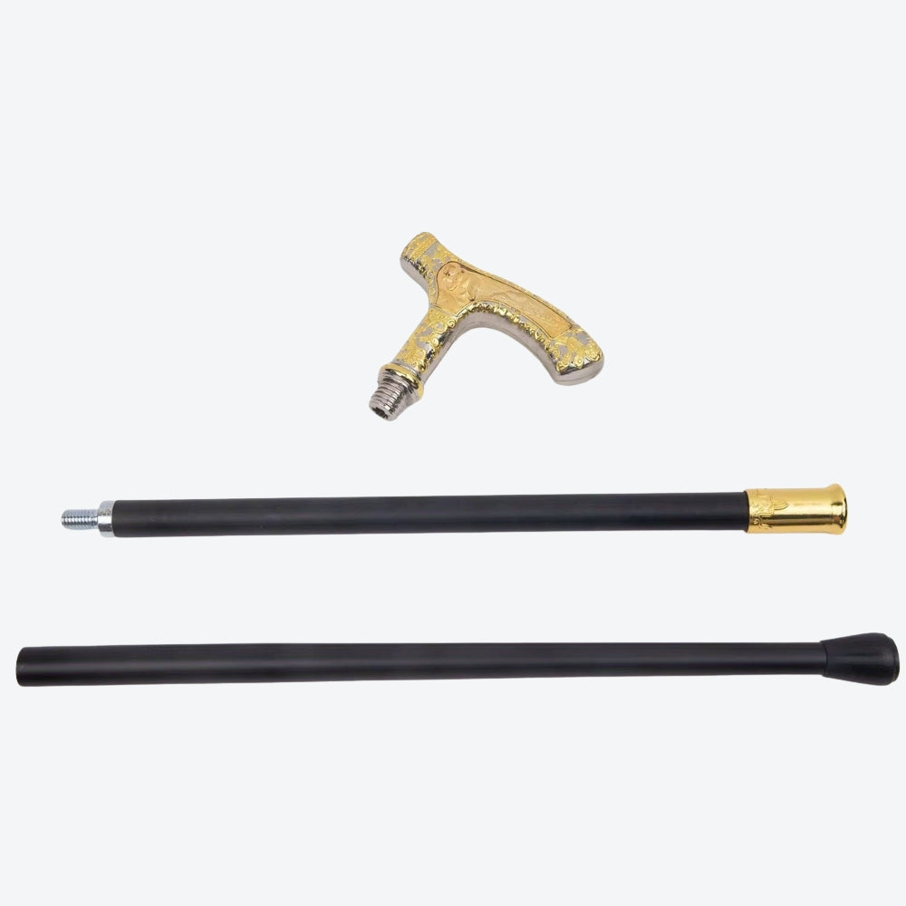 Bengala Metálica Clássica Relevo Fauna - Bastoni