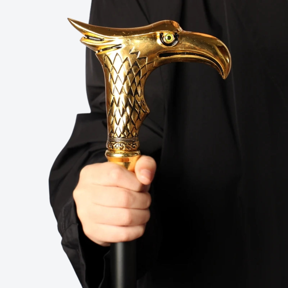 Bengala Metálica Elegante Águia Oriental Dourada - Bastoni