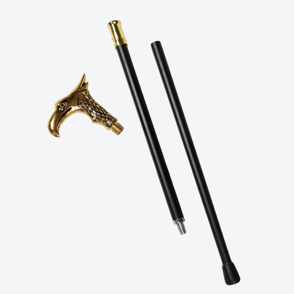 Bengala Metálica Elegante Águia Oriental Dourada - Bastoni