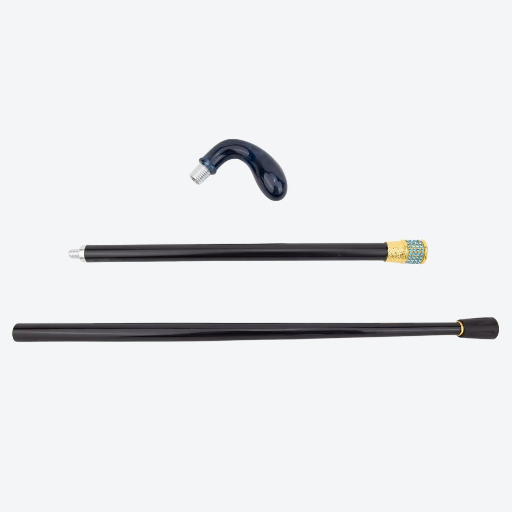 Bengala Metálica Elegante Azul Royal - Bastoni