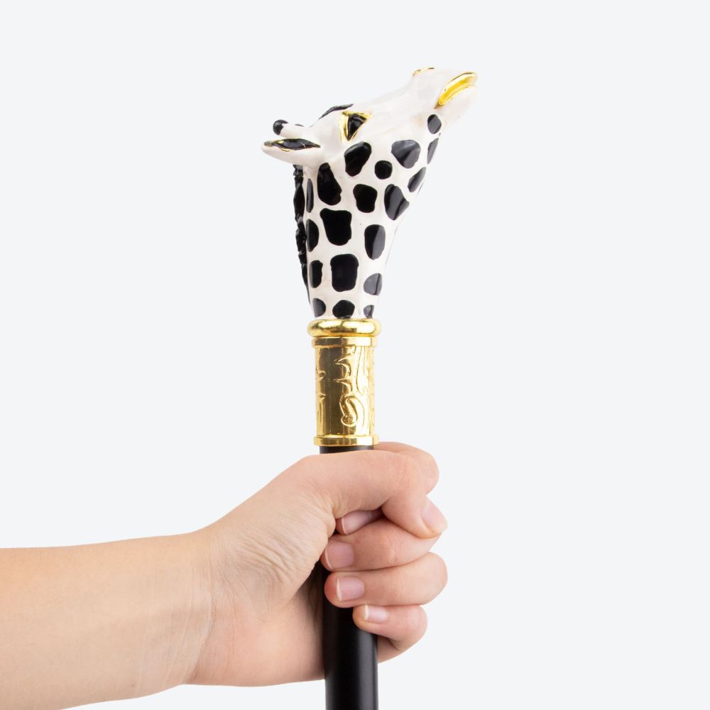 Bengala Metálica Girafa Cerâmica Pintada - Bastoni