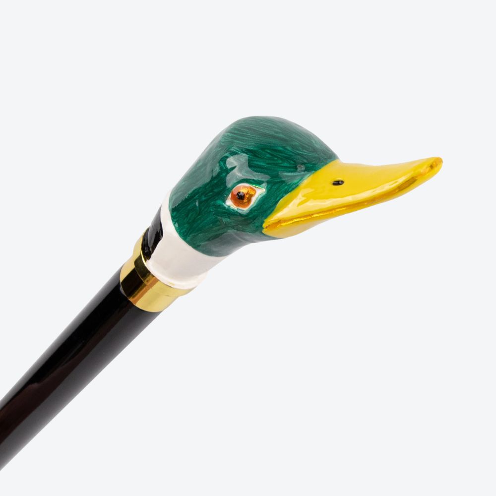 Bengala Metálica Pato-Real Cerâmico Pintado - Bastoni