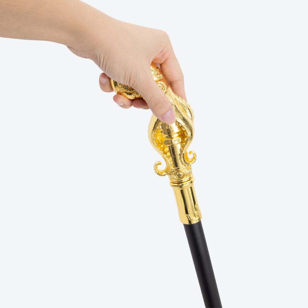 Bengala Metálica Polvo Mecânico Dourado - Bastoni